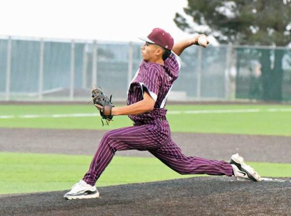 Littlefield’s Xavier Champion, pitched two scoreless innings for the Wildcats on Friday at home against the Nazareth Swifts. Champion gave up just one hit, while earning three strikeouts in the outing. (Staff Photo by Derek Lopez)