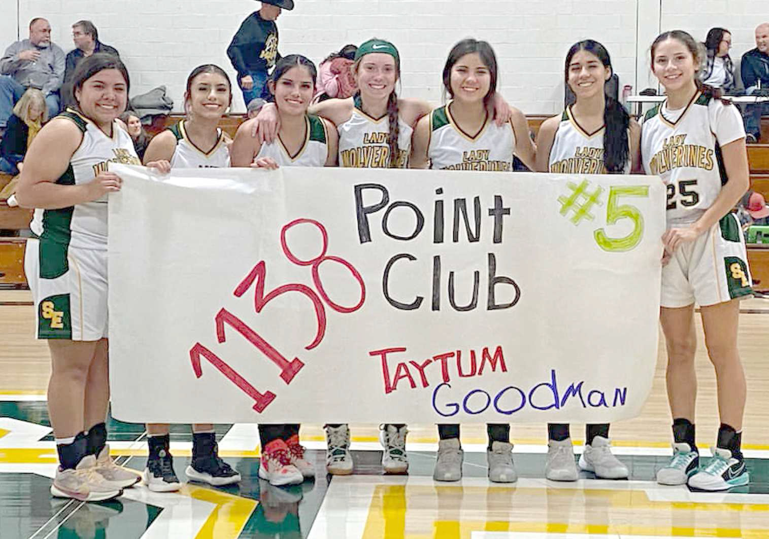Springlake-Earth senior, Taytum Goodman joined the 1,000 point club for the Lady Wolverines’ basketball program. After their game with Happy on Friday, she sits at 1,138 points for her high school career. (Submitted Photo)