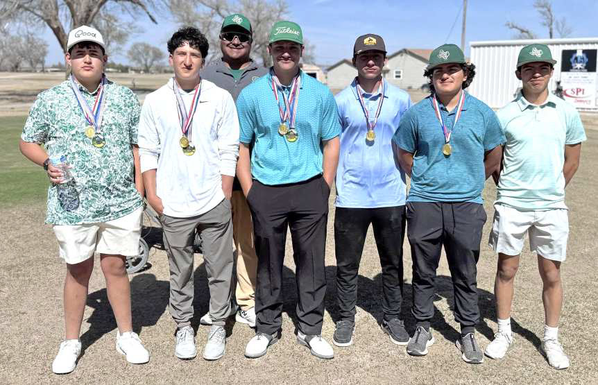 The Springlake-Earth varsity boys golf team competed at Tulia on March 19th, where they took first place as a team. Additionally, Tyler Tanaro took first place individiually, while Ethan Mosqueda placed second individually and Froylan Agundiz placed third individually. (Submitted Photo)