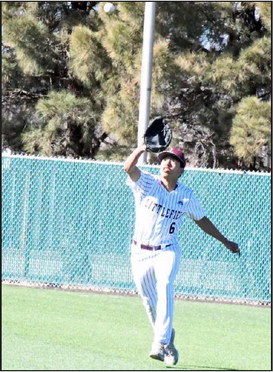 UNDER IT FOR THE OUT - Littlefield right fielder, Markus Rosales, gets under a fly ball for an out, during the Wildcats’, 8-3, loss to Lubbock Christian on Friday morning in game one of their doubleheader. (Staff Photo by Derek Lopez)