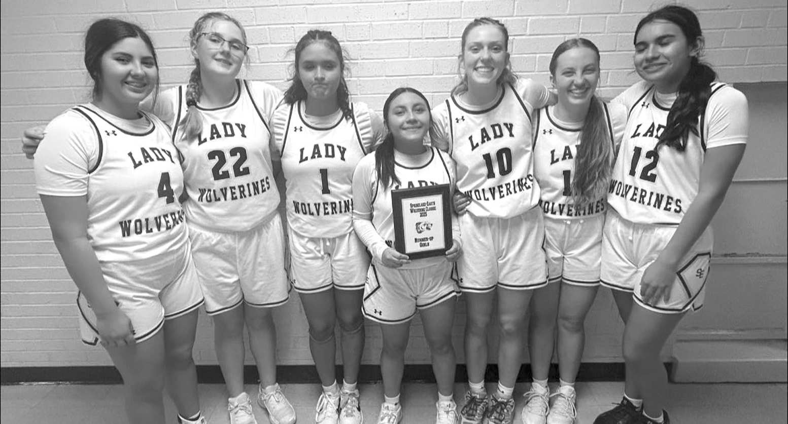 The Springlake-Earth Lady Wolverines finished as the Runner-ups in the first annual Springlake-Earth Basketball Tournament last Thursday-Saturday. The Lady Wolverines took down Amherst in the first round and knocked off Tulia in the second round, before falling in the championship game to Muleshoe. (Submitted Photo)