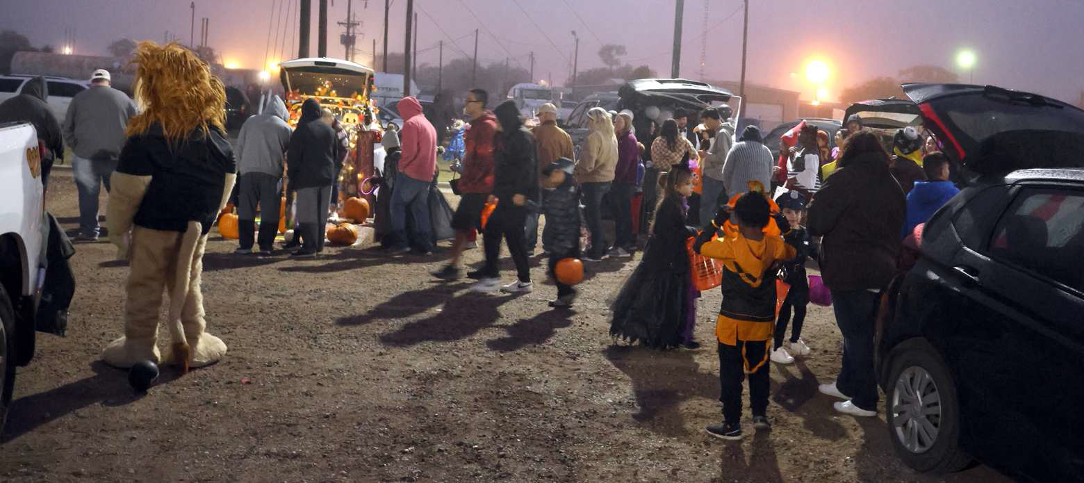 The weather was perfectly creepy for the Lamb County Sheriff’s Trunk or Treat and Haunted House on Saturday, October 28, 2023. (Photo by Ann Reagan)