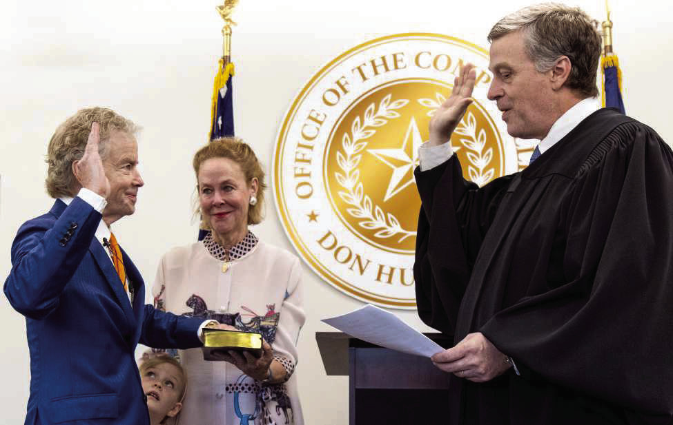 Don Huffines Sworn in as Texas Comptroller, Refuses Salary, Calls for Property Tax Relief