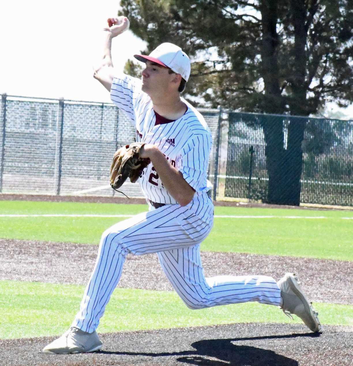 Littlefield pitcher, Chip Green, threw a complete game on Saturday against the Roosevelt Eagles, pitching seven innings, giving up just one hit in the contest, while striking out nine batters. (Staff Photo by Derek Lopez)