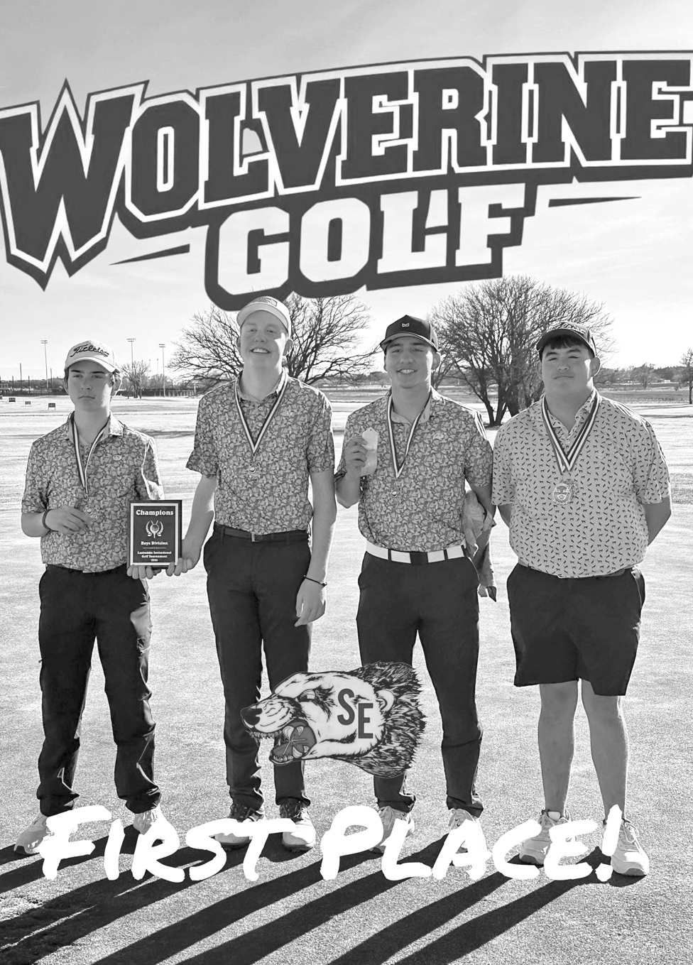 The Springlake-Earth Wolverine’s varsity golf team competed at Dimmitt on Tuesday, where they took first place as a team. Individually. Ethan Mosqueda placed first, while Jacob Alvarez finished fifth overall. (Submitted Photo)