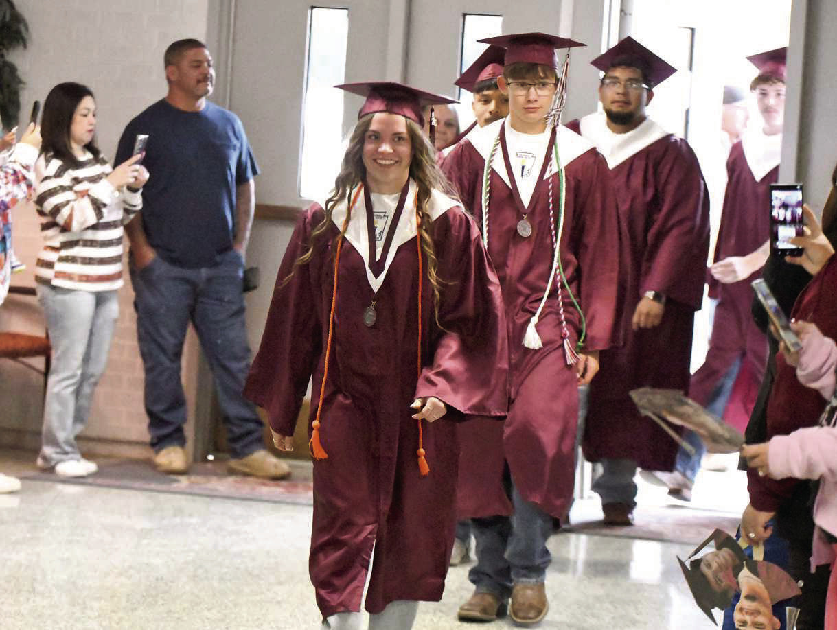 The Littlefield Senior Class of 2026 walked through the halls of each campus on Wednesday morning for the annual Senior Walk. (Staff Photo by Derek Lopez)
