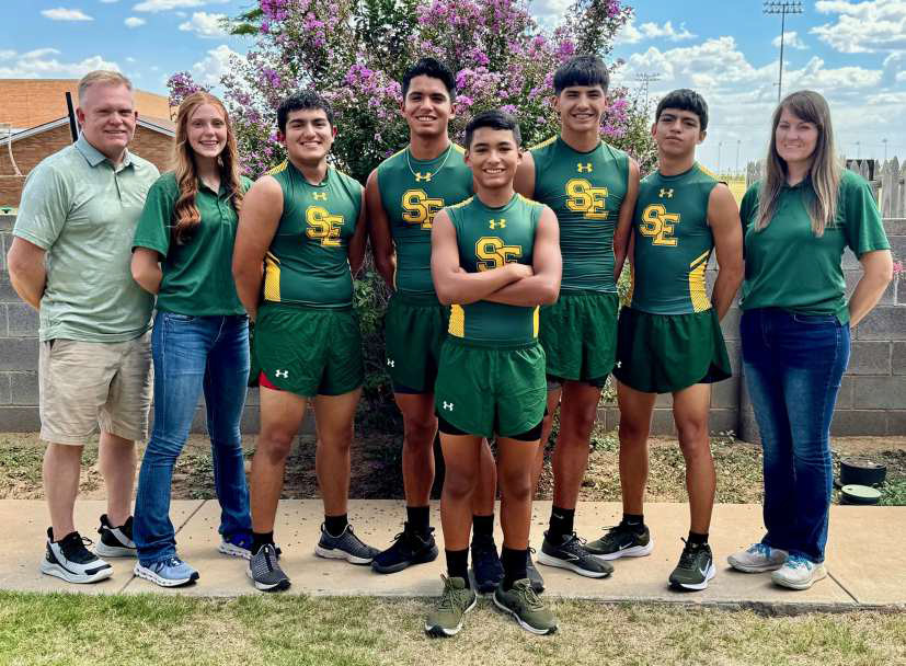 The Springlake-Earth Wolverines’ Cross Country team is coached this year by Michael Humphrey and he is assisted by Rachael Humphrey. (Photo Courtesy of Sarah Weldon)