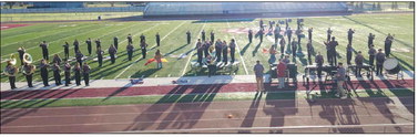 The Littlefield Marchin’ Cats Band performed at the Wildcat Marching Festival held at Wildcat Stadium in Littlefield on Tuesday, as they prepare for the UIL Region Marching Contest at Lowrey Field in Lubbock on Oct. 17th. (Staff Photo by Derek Lopez)