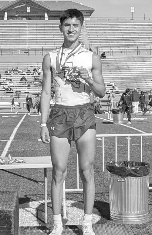 Littlefield junior, Noah Villanueva, set a new PR in the 1,600-meter run on Saturday with a time of 4:43, which earned hit 3rd place at the Amarillo Relays. He also placed second in the 3,200-meter run on Friday. (Submitted Photo)