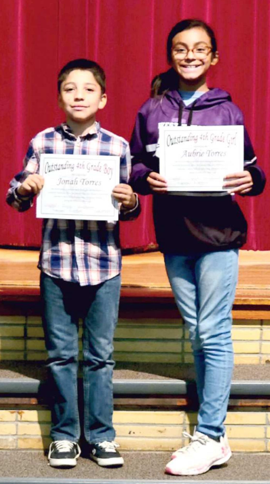 Congratulations to all the Fourth Grade Students
