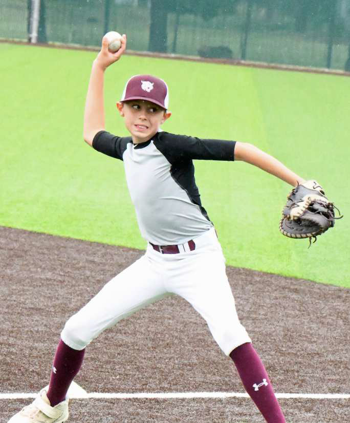 Campers at the Littlefield youth baseball camp are shown working on fielding and throwing, during the first day of camp on July 1st. (Staff Photo by Derek Lopez)