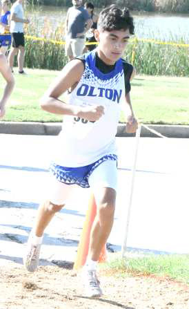 2A REGIONAL MEET - Olton junior, Harry Amador, finished 29th overall with a time of 18:39.4, on Tuesday at the Region I-2A Regional Cross Country Meet. (Staff Photo by Derek Lopez)