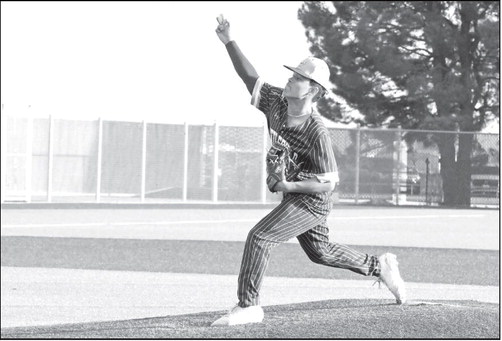 Littlefield’s Blayton Soliz pitched four innings for the Wildcats, giving up three hits, four walks and four runs, two earned, while earning four strikeouts, during their district-opening loss to Idalou on Tuesday at Wildcat Field. (Staff Photo by Derek Lopez)