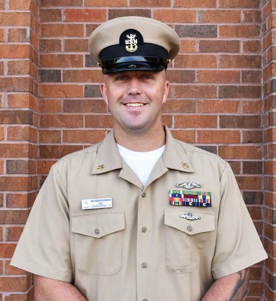 Keevin Johnson, a native of Muleshoe, Texas, was promoted to master chief petty officer May 22 during a ceremony held at Naval Submarine Base Kings Bay. (Submitted Photo)