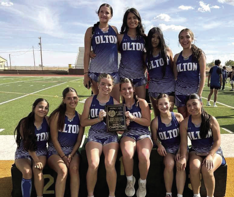 The Olton Fillies JV track team claimed the District 3-2A Championship last week to wrap up their 2026 season. (Submitted Photo)