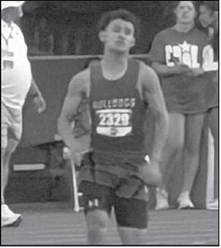 Amerst’s Aiden Rodriguez wrapped up his high School track career with a 9th place finish at the 1A State Track Meet in Austin lastSaturday, clocking a time of 23.02 in the men’s 200-meter dash. (Submitted Photo)