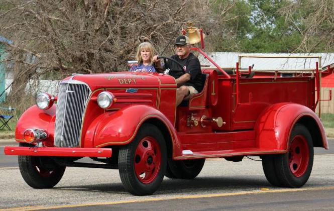 A 1937 Sudan Fire Truck took first place in the Cars category, during the annal 4th of July fundraiser for the SPringlake-Earth Fire Dept on Thursday, July 4th. (Photo by Ann Reagan)