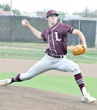 LOOKING FOR STRIKES – Littlefield senior pitcher, Chris Brown, started on the mound for the Wildcats on Tuesday, pitching five innings. He earned five strikeouts, while giving up four runs and four walks, during the Wildcats, 4-0, loss at Lamesa. (Staff Photo by Derek Lopez)