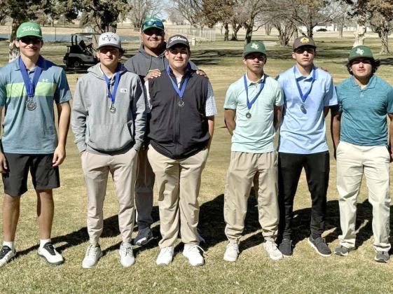The Springlake-Earth Wolverines’ varsity golf team competed at the Farwell Invitational Golf Tournament on Monday, where they took second place as a team. Tyler Tanaro also took second place individually. (Submitted Photo)