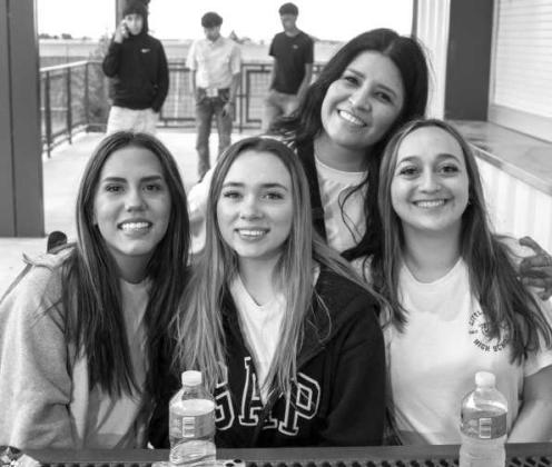 Katelyn Pollard, Brooklyn Thigpen, Ariel Delafuente and Noemi Caudillo celebrate the Senior Sunset on May 21, 2026. (Photo by Madison Vidales)