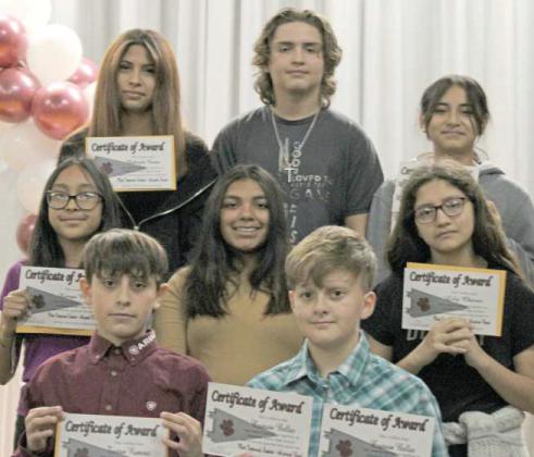 2023-2024 MOST IMPROVED SIXTH GRADE STUDENTS - (Back): Makayla Cantu, Hayden Lopez and Erabella Hernandez. (Middle): Kenya Reyes, Ilyanna Vargas and Lily Chavez. (Front): Tristen Ramirez and Branson Bellar. (Submitted Photo)