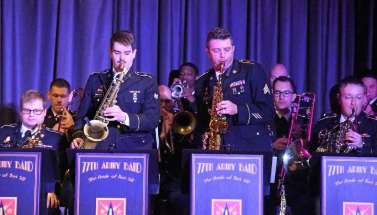 The 77th U.S. Army Band performs at Lfd. High School