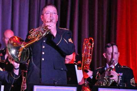 The 77th U.S. Army Band performs at Lfd. High School