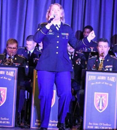 The 77th U.S. Army Band performs at Lfd. High School