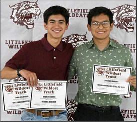 Noah Villanueva, Outstanding Boy’s Track Award and Regional Qualifier and Brandon Marines, THSCAAcademic All-State 2nd Team