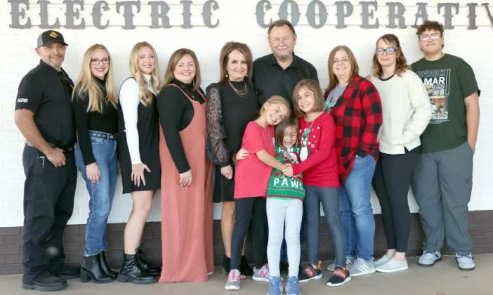 The family of Sue Williamson were celebrating her retirement at an event hosted by Lamb County Electric Cooperative on Thursday, December 21, 2023. (Photo by Ann Reagan)