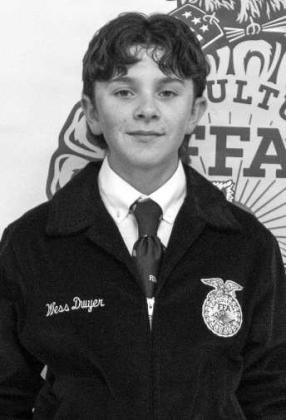 Littlefield FFA GH Quiz competitor Wesson Dwyer receives recognition at the Littlefield FFA banquet on May 18, 2026. (Photo by Madison Vidales)