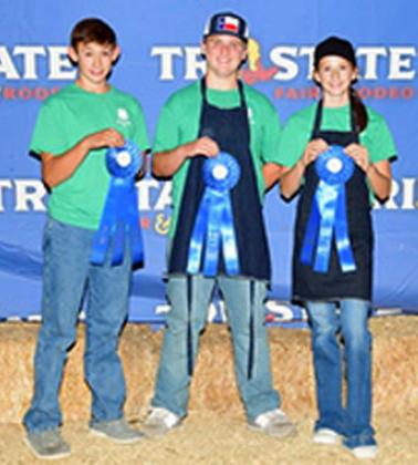 This team placed third in the Appetizer, Senior, category: Ty Carr, Jayton Parchman and Piper Carr. (Submitted Photo)