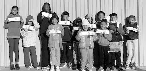2025 Turkey Trot Winners -- Pre-K Girl- Addison Lowe, Pre-K Boy- Cater Hinojosa, Kinder Girl- Zoelle C Sias, Kinder Boy- Dominic Hinojosa, 1st Grade Girl- Khloey Tillery, 1st Grade Boy- Louis Martinez, 2nd Grade Girl- Callie Juarez, 2nd Grade Boy- Jayden Perez, 3rd Grade Girl- Bella Martinez, 3rd Grade Boy- Mason Culp, 4th Grade Girl- Ari’Yanna Jones, 4th Grade Boy- Jaxon Ramirez, and 5th Grade Girl-Dayana Aguirre. (Submitted Photo)