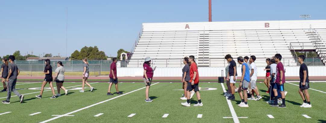 PRACTICING MARCHING SKILLS