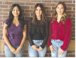 The 2026 Littlefield Homecoming Queen candidates are (L-R): Amanda Alvarado, Shayla Lepez and Aleigha Camargo-Rios. The winner will be crowned at halftime of the