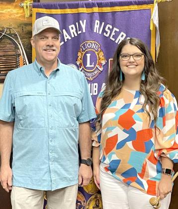 On Tuesday, Aug. 30, 2022, the Early Risers Lions Club welcomed a former member, who decided to rejoin the club, Jason Butler. Jason is showen with DeLynn Butler. (Submitted Photo)