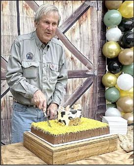 BEGIN WORKING ON LIVING -- After three decades, Brian Goss retired from Lamb County Electric Coop. His retirement party was held on January 13, 2023 at the Coop. Family, friends and LCEC members attended to send Goss out to “Begin Working on Living”. (Submitted Photo)