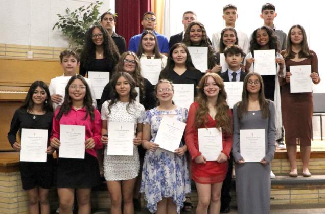 21 new members inducted to the Littlefield Junior Honor Society
