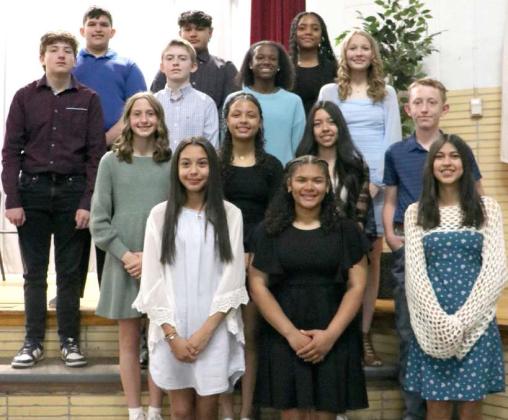 21 new members inducted to the Littlefield Junior Honor Society