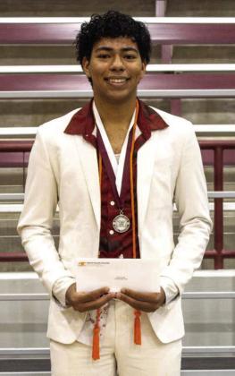 Jordan Randle graduates with his associate’s degree from South Plains College at the Littlefield High School academic awards on May 19, 2026. (Photo by Madison Vidales)