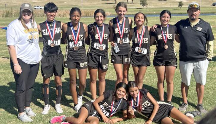 Sudan Cross Country - Samuel Briseno, Andrea Williams, Kalissa Harris, Anneke Van De Pol, Aubrey Lopez, Danyelle Castillo, Krissy Harris and Raquel Armendariz. (Submitted Photo)