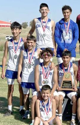 Olton Mustangs Cross Country Team - Casimiro, Villarreal, Sebastian Sparkman, Manuel Marquez, Zachary Magallanes, Harry Amador, Aiden Ramos and Jaydyn Vega. (Submitted Photo)