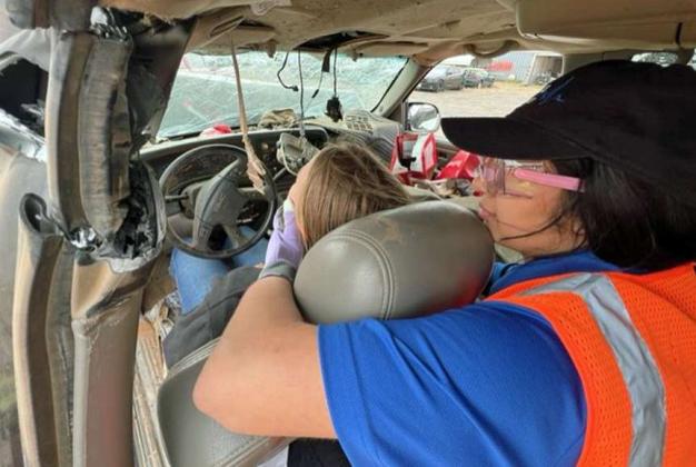 LHS EMT-Basic Students participate in EMS extrication drill