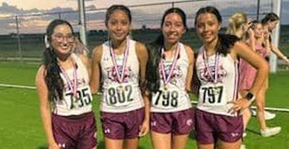 The Littlefield Girl’s Cross Country team competed at the West Texas A&amp;M Twilight Meet on Thursday night, with Evelynn Castillo placing second overall. Anaei Ojeda, Adrianna Caudillo and Brinley Acevedo joined her with top 10 finishes. (Submitted Photo)