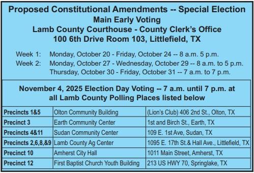 Early Voting for Nov. 4th Election set to begin Monday