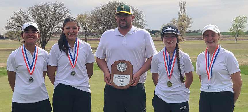 The Springlake-Earth Lady Wolverines golf team finished as the District Runner-ups last week, led by Senior, Taytum Goodman, who was the overall District Champion. The team qualified for Regionals. (Submitted Photo)