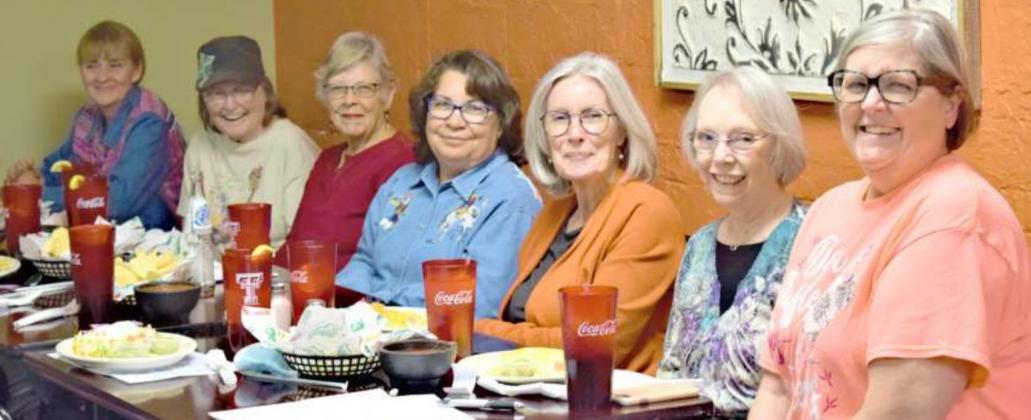 CRAFTY GARDENERS BEGIN NEW YEAR—Among those attending the first annual meeting of the Crafty Gardeners Tuesday, March 23 were, left to right, RoseMary Parkey, Deborah Harvey, Nell Ingle, Irene Beliz, Nancy Carlisle, Lanell Rodgers, and Teresa McNabb. (Photo by Ann Reagan)