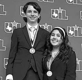 Caden Edens and Bethani Magby of Sudan High School advance to the state CX Debate competition.