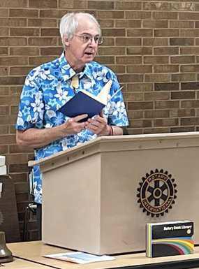 PHELPS BLUME visited the Rotary Club on Thursday, Aug. 3 and gave a talk on the topic: What can Rotary do for you? The opportunities and relationships gained are grand! (Submitted Photo)