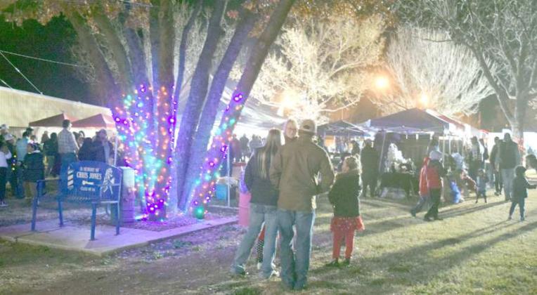 FESTIVE LIGHTS at the Olton City Park at the Olton Hometown Christmas Saturday, December 10, 2022. (Photo by Ann Reagan)